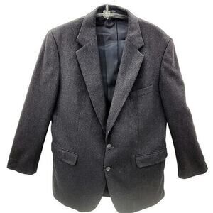 J.G. Hook Vintage Black Cashmere Single Breasted Center Vent Men's Blazer Jacket